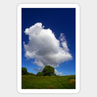 Cloudburst,landscape photograph of cloud formations Sticker